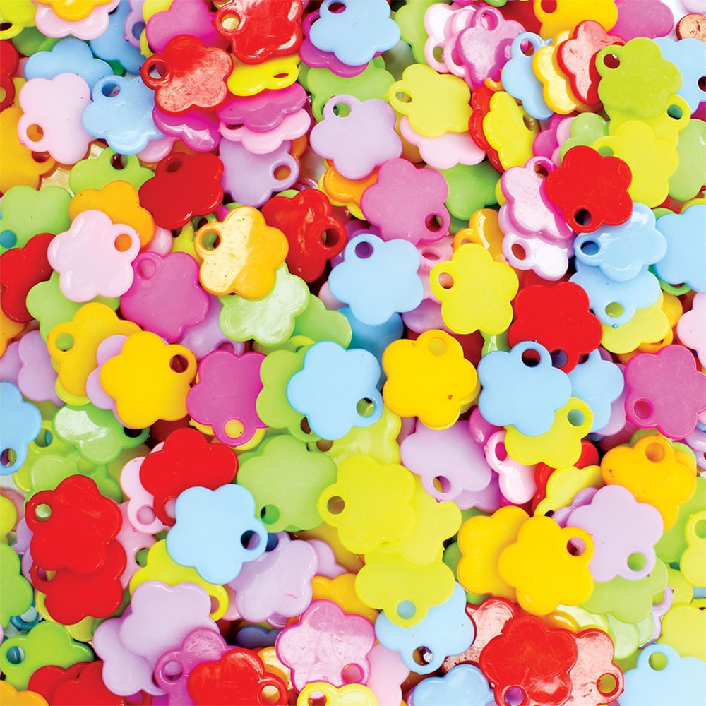 Plastic Flower Beads 200g Pack Beads & Jewellery Making
