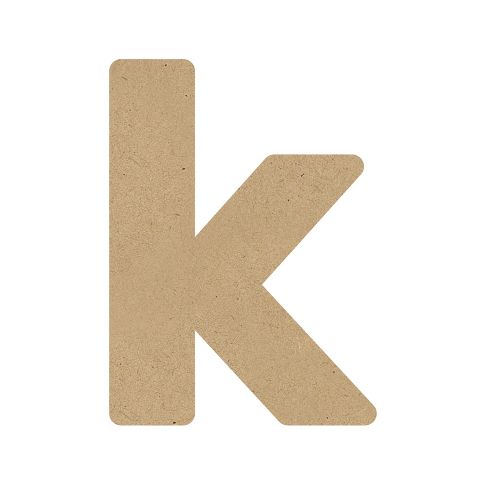 3D Wooden Letter - Lowercase - k | Wood | CleverPatch - Art & Craft