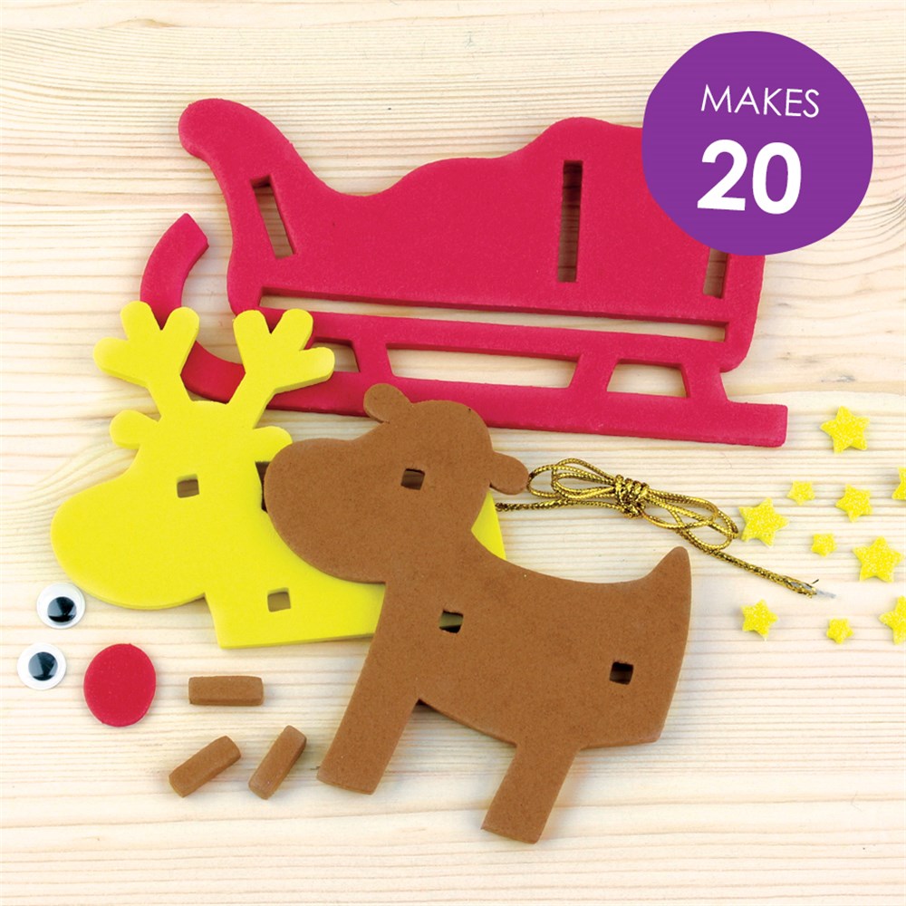 3D Foam Reindeer & Sleigh Activity Pack Activity & Bumper Packs