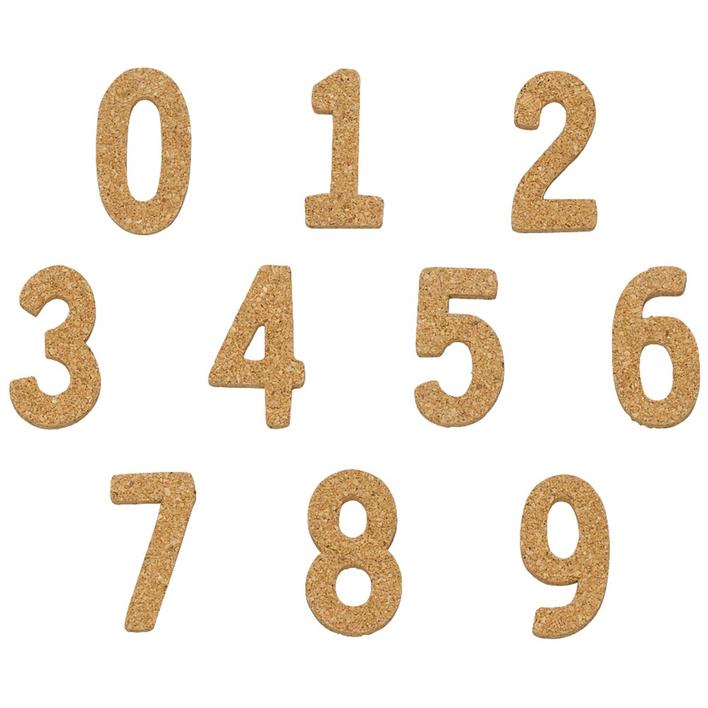 Cork Numbers Pack of 10 Cork CleverPatch Art & Craft Supplies