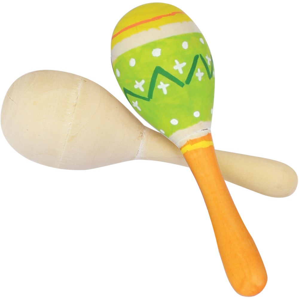 Wooden Maracas Pack Of 4 3d Wooden Shapes Cleverpatch Art