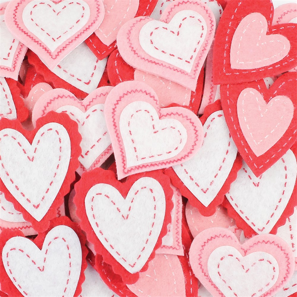 Heart Felt Stickers Pack of 50 Collage & Craft CleverPatch Art & Craft Supplies