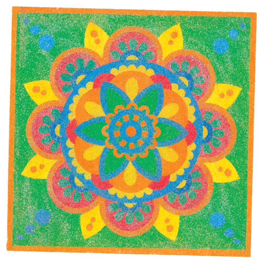 Rangoli Sand Art Sheets Square Pack of 30 Sand Art CleverPatch Art & Craft Supplies