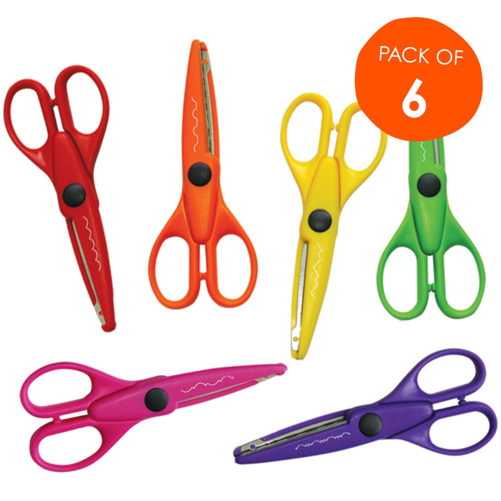 Craft Scissors Pack of 6 Scissors & Knives CleverPatch Art