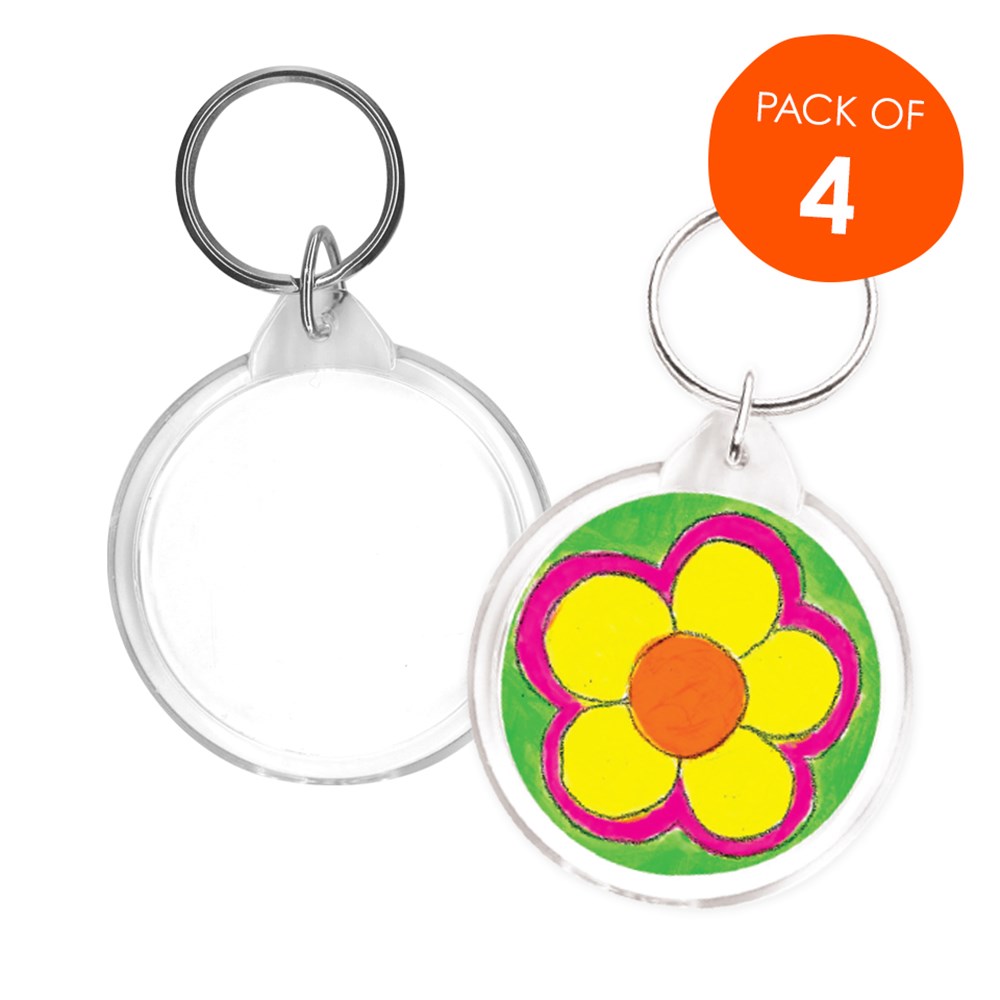 Key Tags - Round - Pack of 4 | Collage & Craft | CleverPatch - Art ...