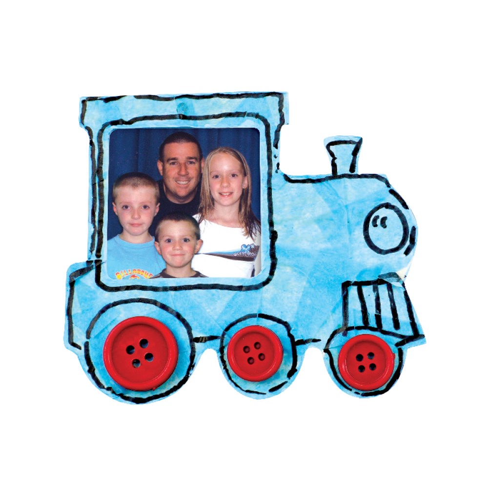 Wooden Train Frames Pack of 2 Wooden Craft CleverPatch Art