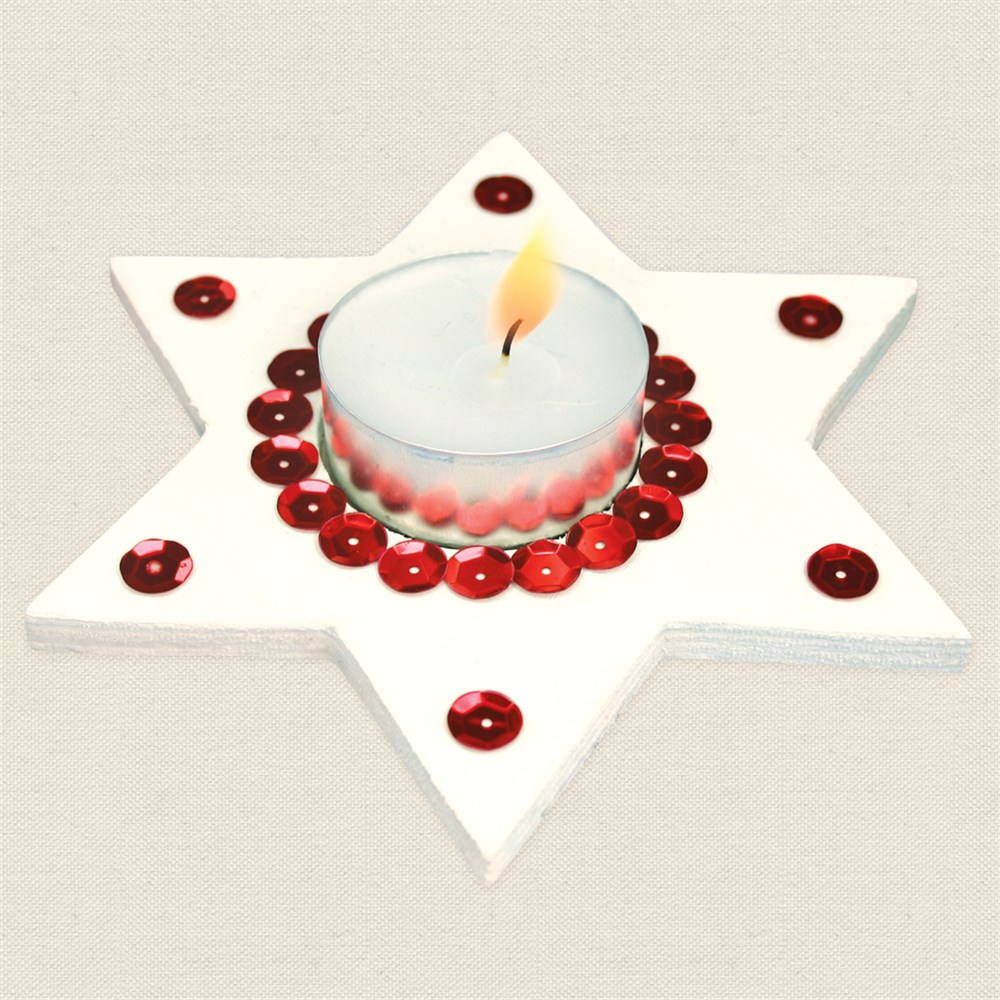 Wooden Candle Holder Star Each Collage & Craft CleverPatch