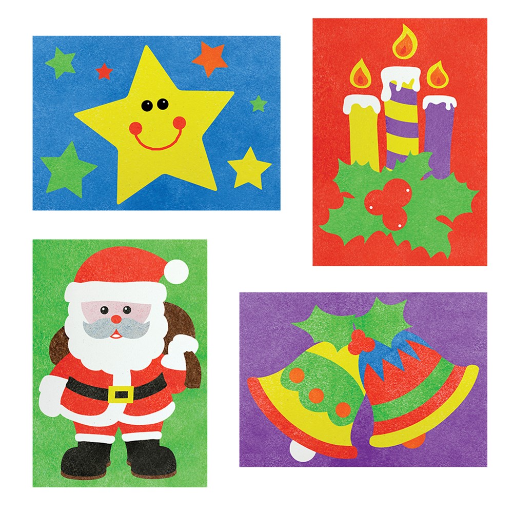 Christmas Sand Art Sheets Pack of 4 Sand Art CleverPatch Art