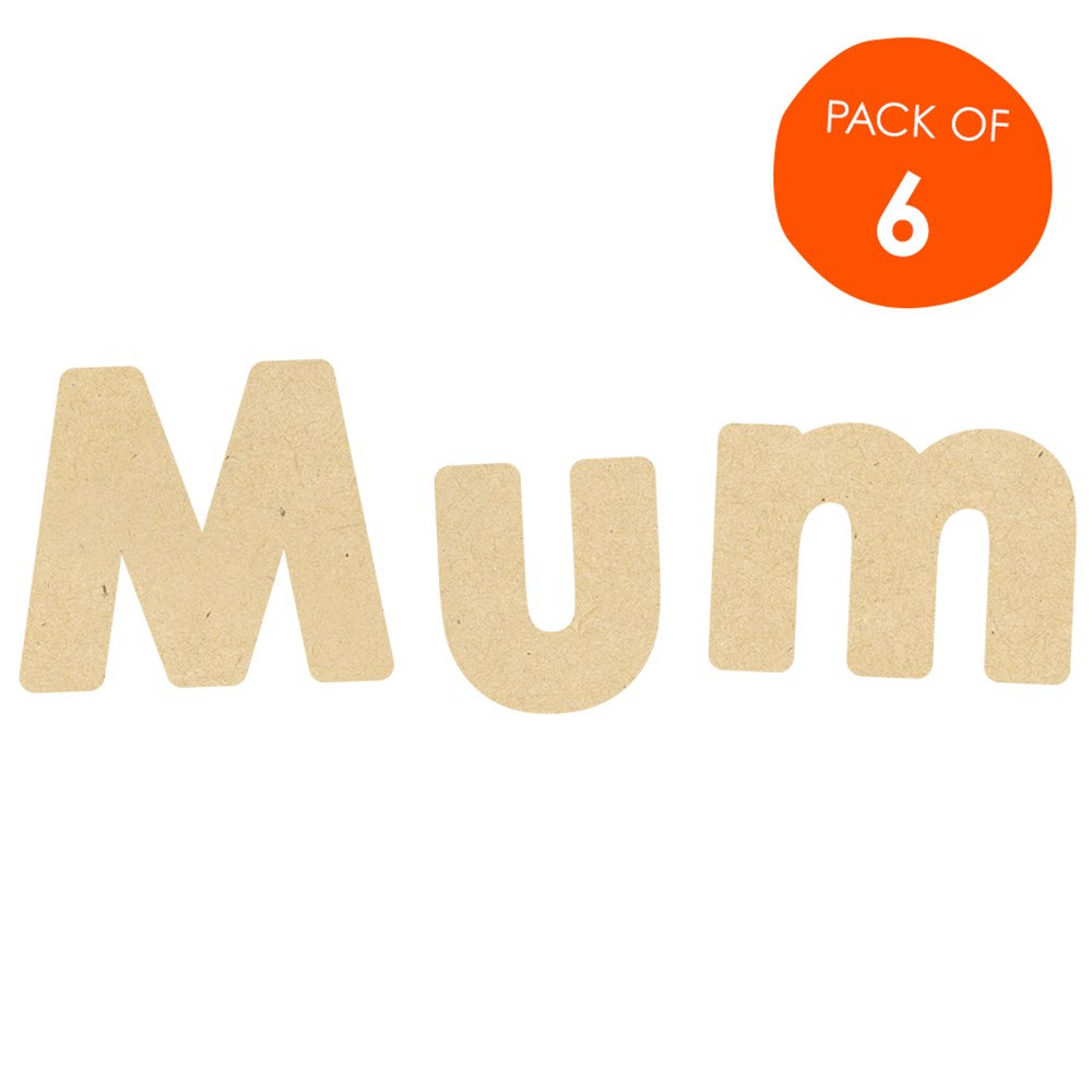 Wooden Mum Letters - Pack of 6 | Wood Craft | CleverPatch - Art & Craft