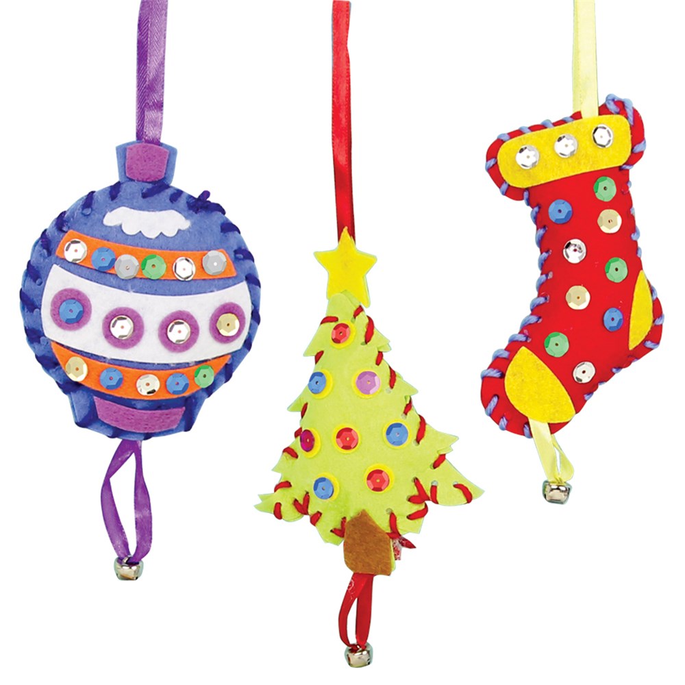 Felt Christmas Ornaments Sewing Kit Pack of 3 Sewing & Textiles