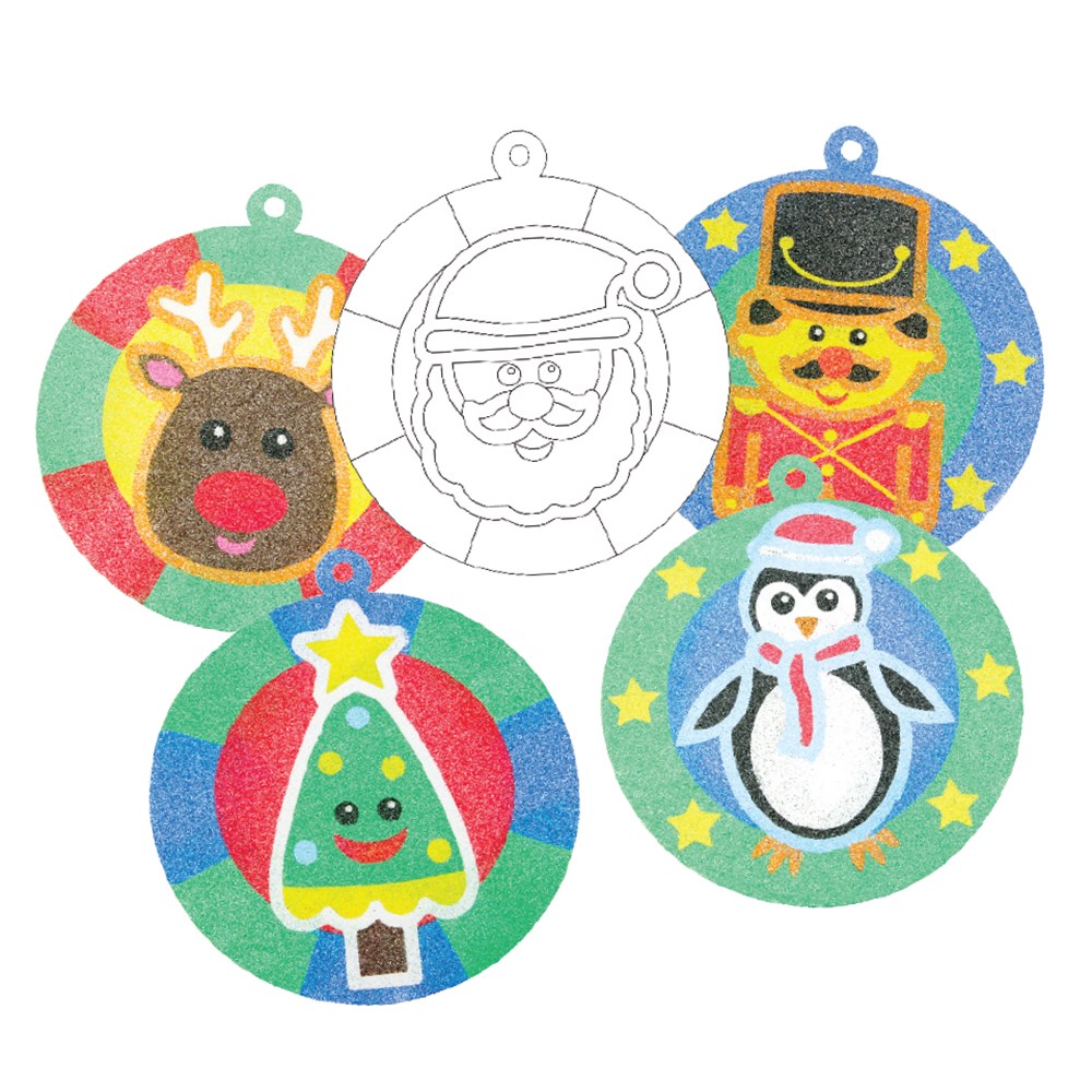 Sand Art Christmas Baubles Pack of 5 Sand Art CleverPatch Art