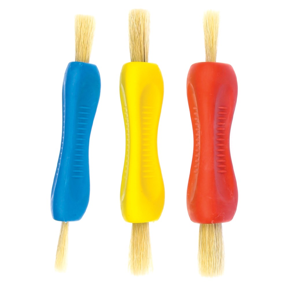 Easy Grip Double Ended Brushes Pack of 3 Paint Brushes & Effects