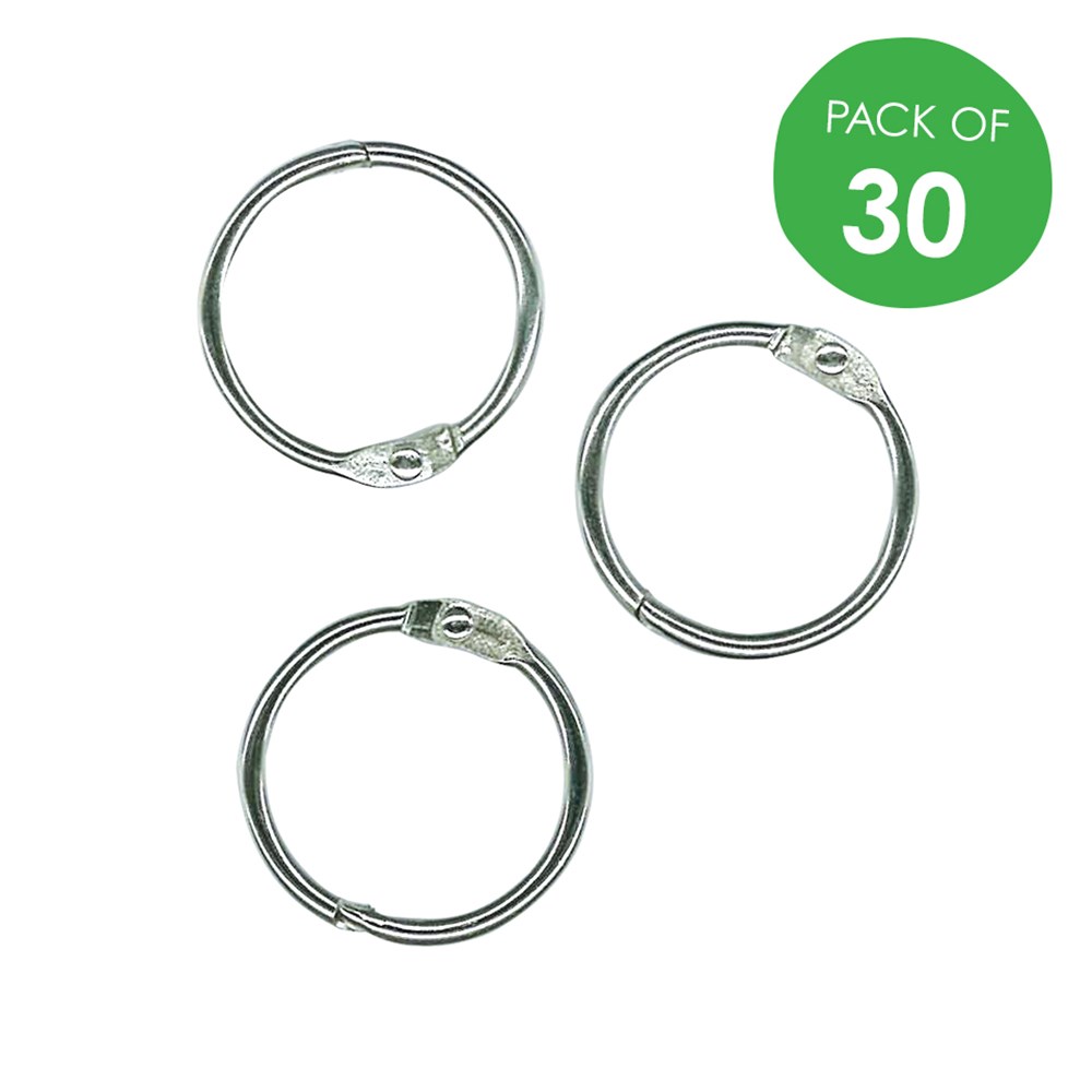 Book Rings Pack of 30 General Collage CleverPatch Art & Craft