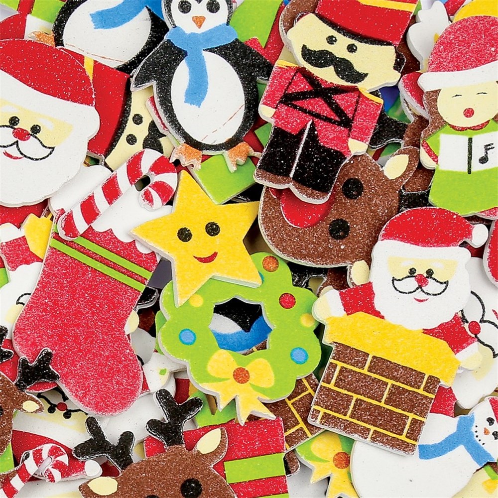 Foam Assorted Christmas Stickers Special Collage & Craft