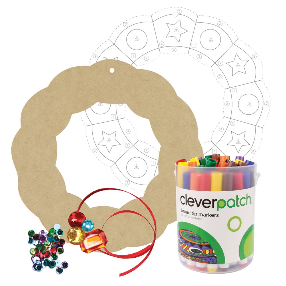 Cleverpatch Wooden Wreath CleverPack | Activity & Bumper Packs | CleverPatch - Art ...