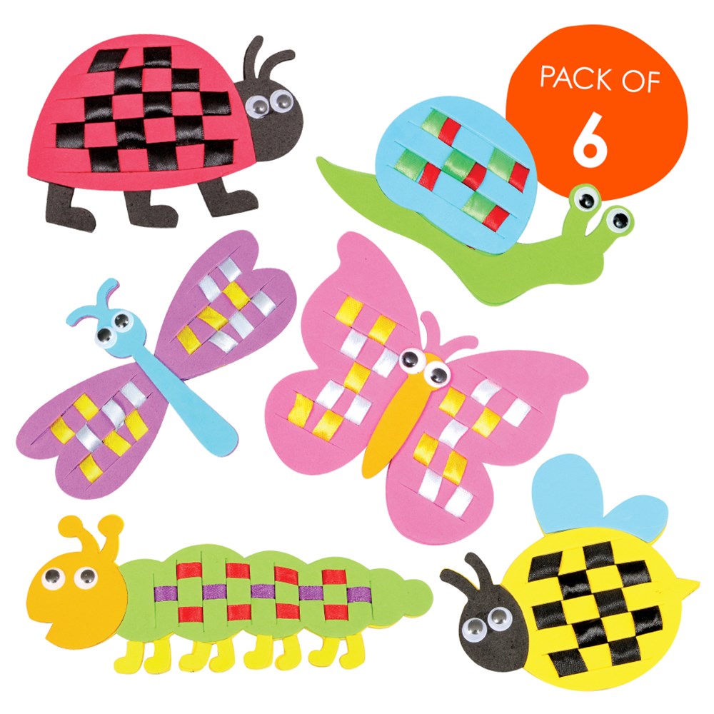 Foam Minibeast Weaving Magnets - Pack of 6 | Foam | CleverPatch - Art ...