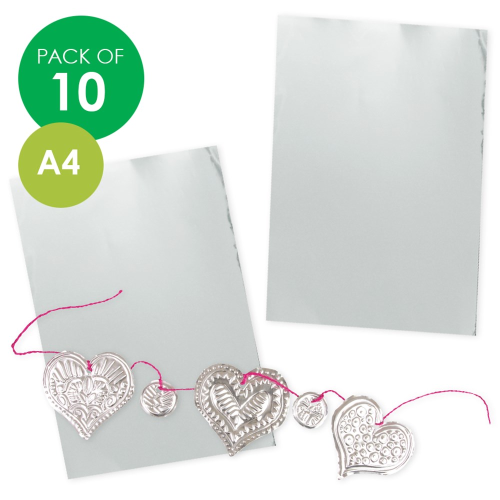Aluminium Embossing Foil A4 Pack of 10 CleverPatch Art & Craft