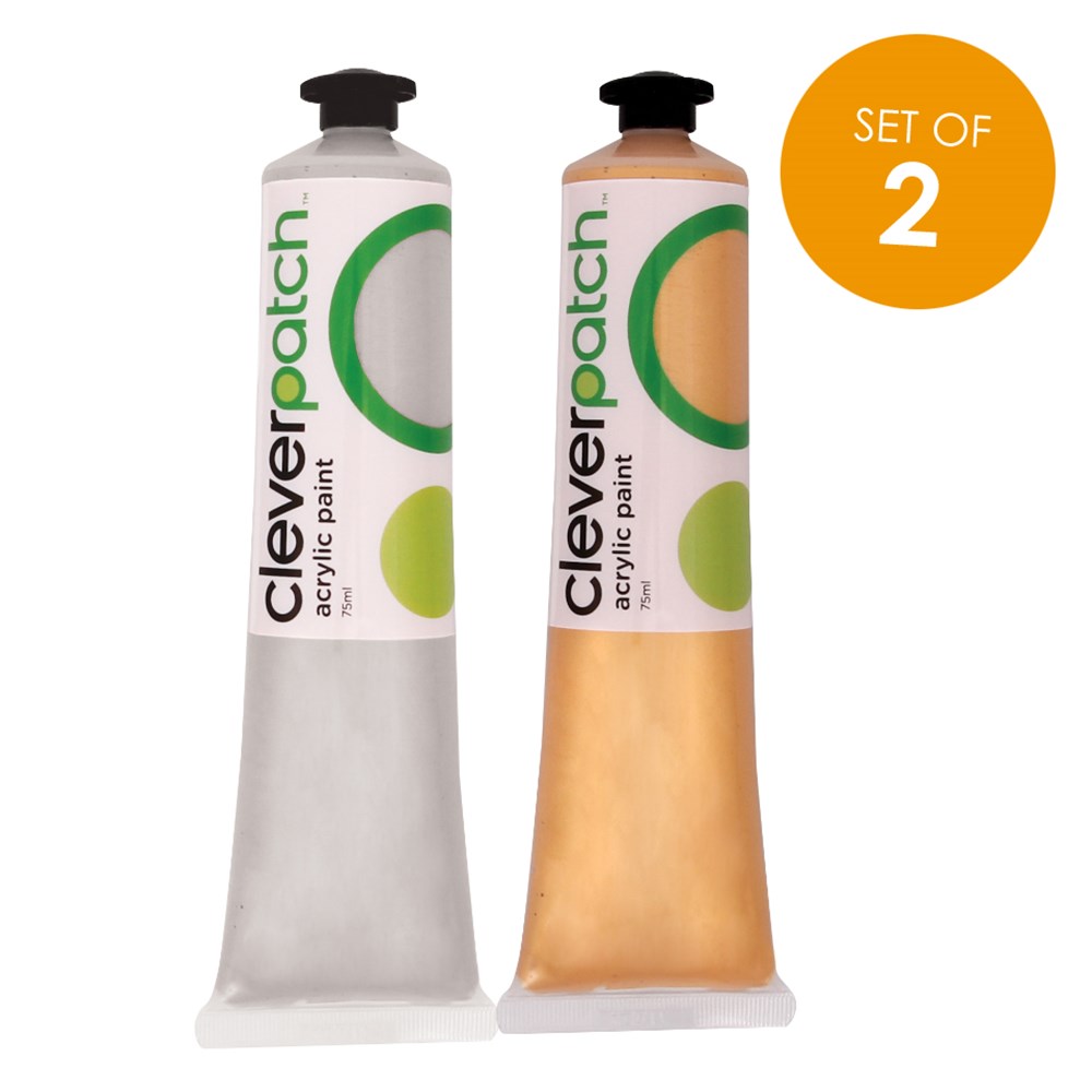Download CleverPatch Acrylic Paint Tube - 75ml Metallic - Set of 2 Colours | CleverPatch - Art & Craft ...