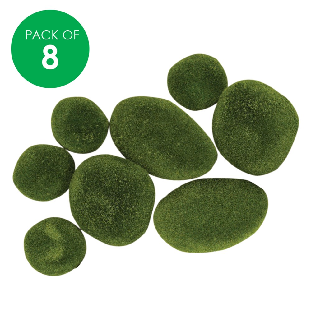 Imitation Moss Rocks - Assorted - Pack of 8 - CleverPatch | CleverPatch ...