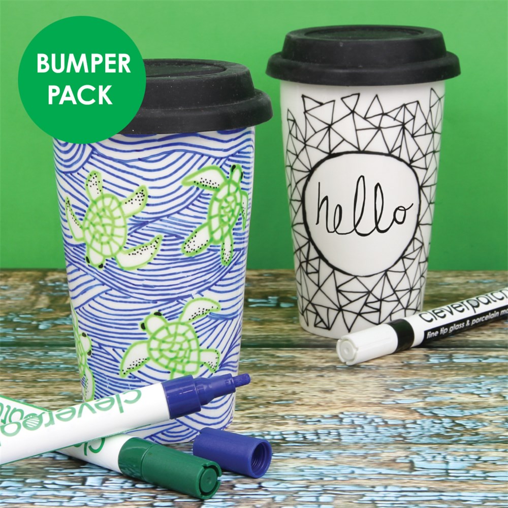 Porcelain Travel Mug Mega Bumper Pack CleverPatch CleverPatch Art