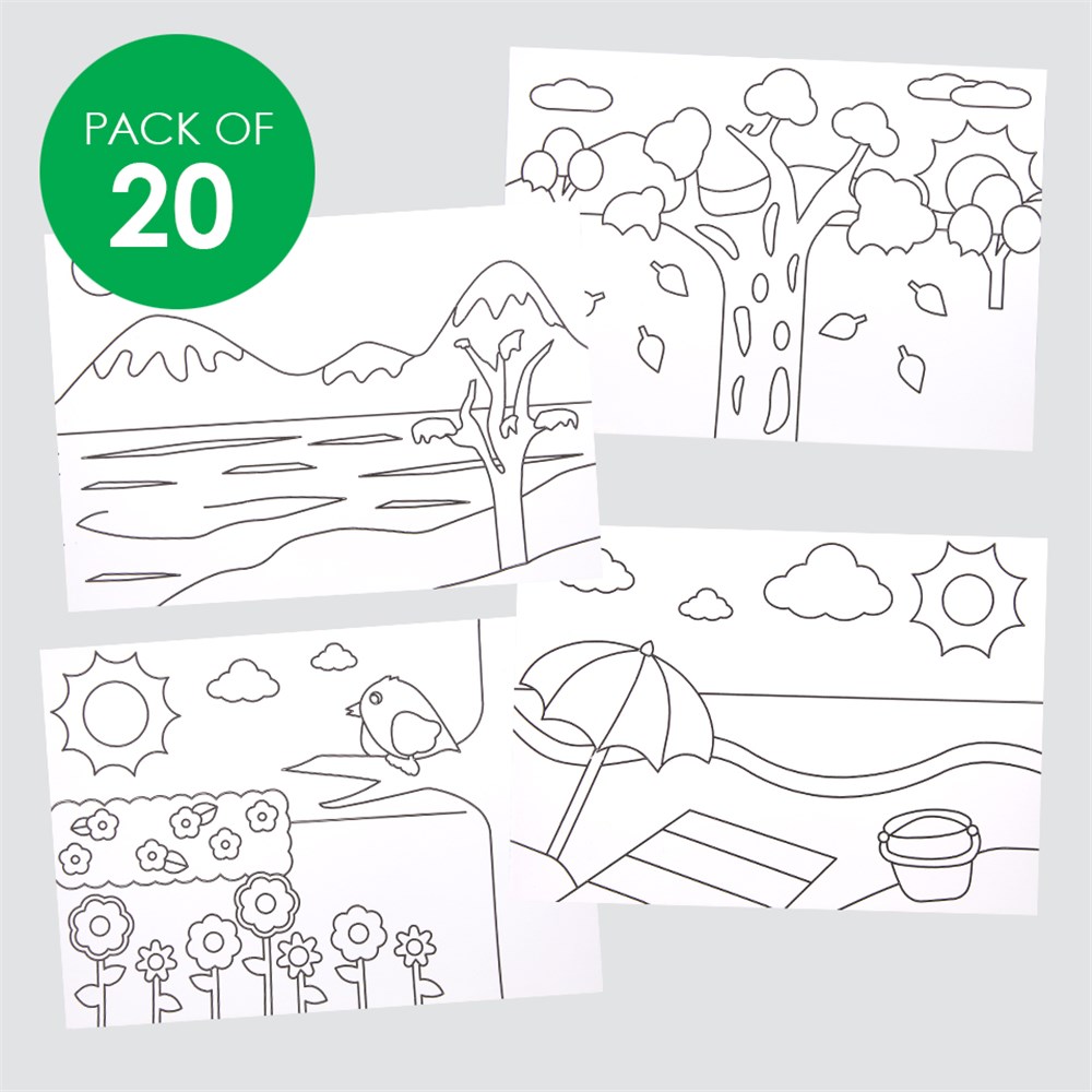 Seasons Sand Art Sheets Pack of 20 CleverPatch CleverPatch Art