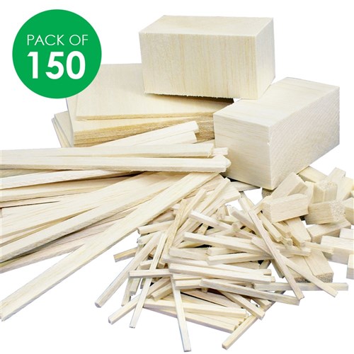 Balsa Wood Assortment - Pack of 150