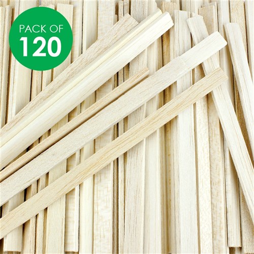 Balsa Wood Large Sticks - Pack of 120