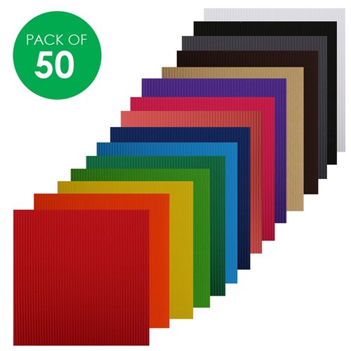 Corrugated Board Squares - Pack of 50