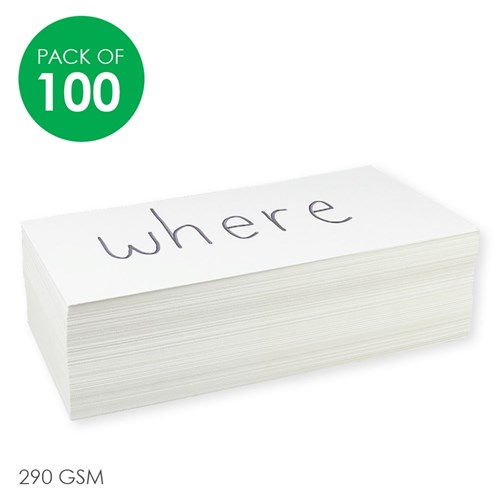 Flash Cards - White - Pack of 100