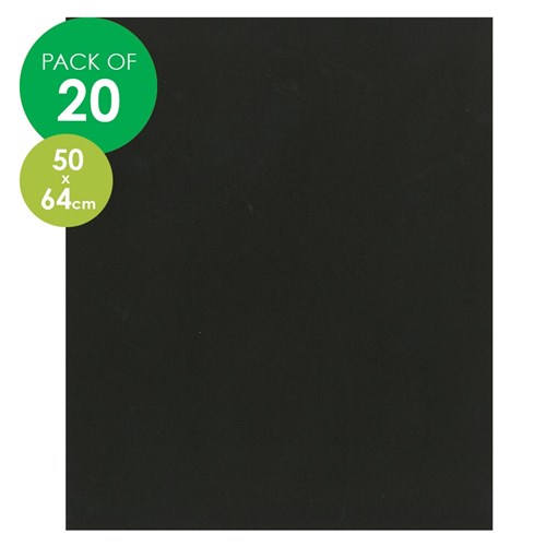CleverPatch Cardboard - 500 x 640mm - Black - Pack of 20