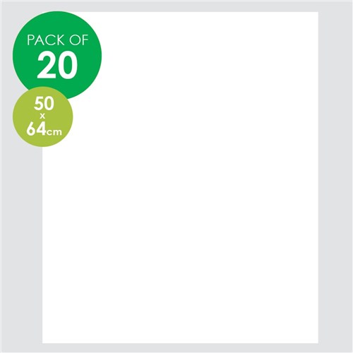CleverPatch Cardboard - 500 x 640mm - White - Pack of 20