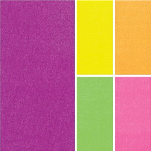 Crepe Paper - Fluorescent - Pack of 5
