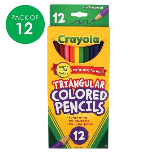 Crayola Triangular Coloured Pencils - Pack of 12