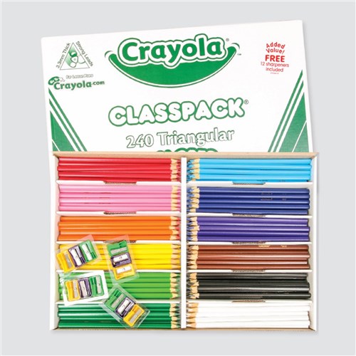 Crayola Triangular Coloured Pencils Classpack - Pack of 240