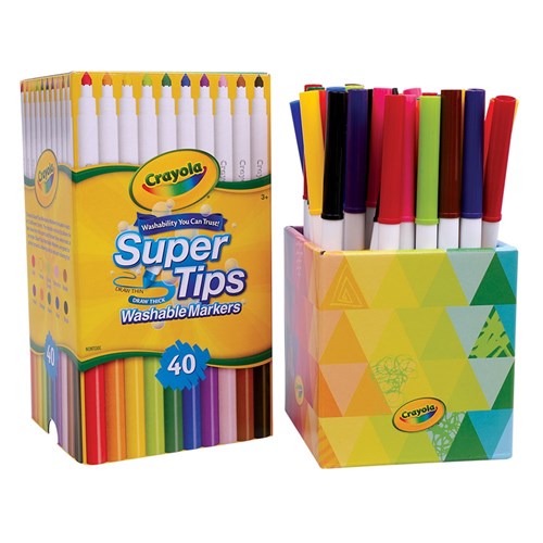 Crayola Washable SuperTips Markers Deskpack - Pack of 40