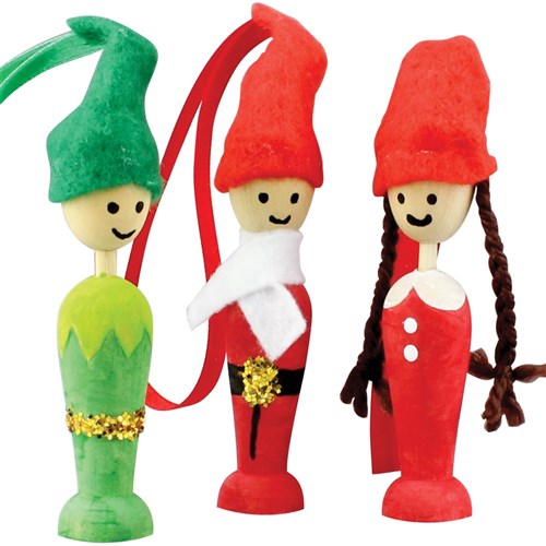 Wooden Bead Dolls - Pack of 10