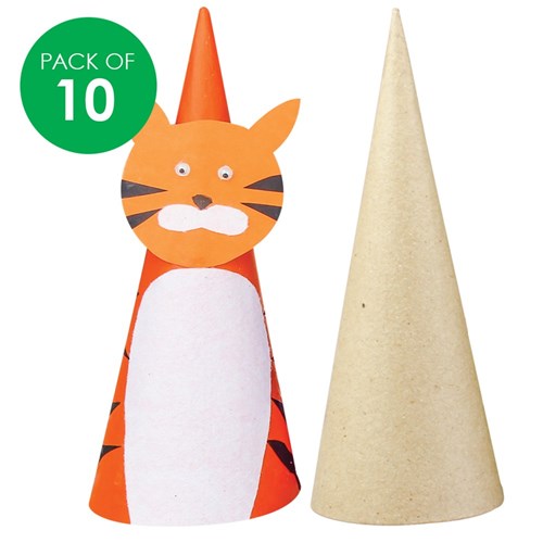 Papier Mache Cones - Pack of 10