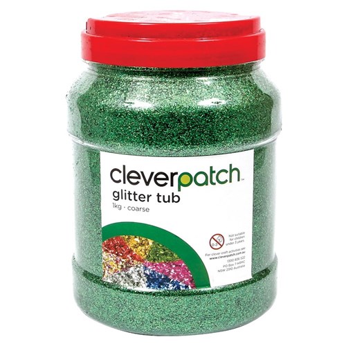 CleverPatch Coarse Glitter - Green - 1kg Tub