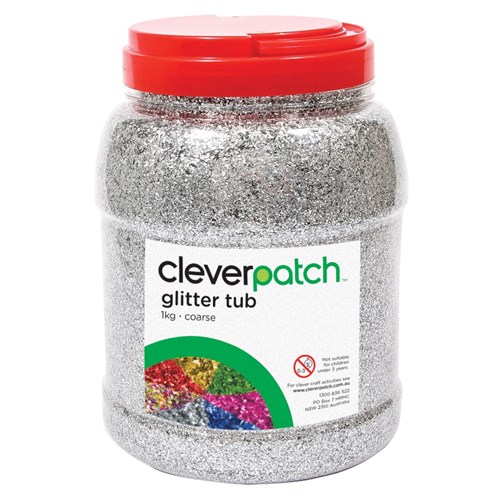 CleverPatch Coarse Glitter - Silver - 1kg Tub
