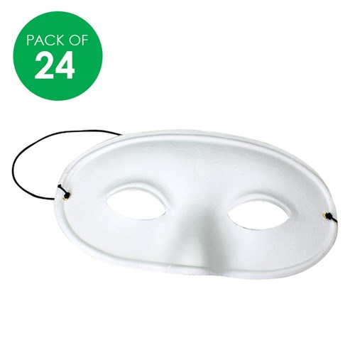 Papier Mache Half Masks - Pack of 24