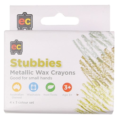 EC Stubbies Metallic Crayons - Pack of 12