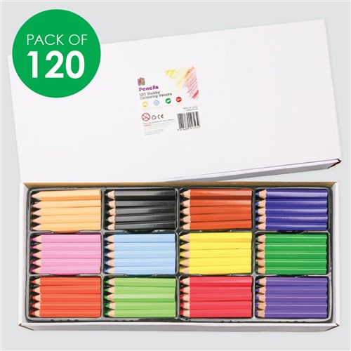 EC Jumbo Stubby Coloured Pencils Classpack - Pack of 120