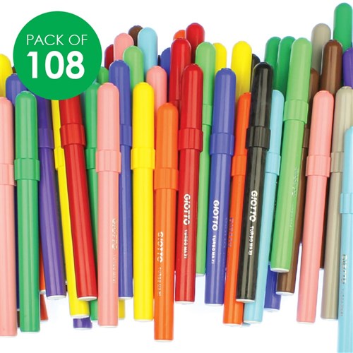 Giotto Turbo Colour Maxi Markers Classpack - Pack of 108