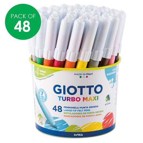 Giotto Turbo Colour Maxi Markers Deskpack - Pack of 48