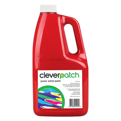 CleverPatch Junior Artist Paint - Red - 2 Litres