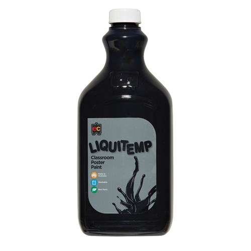 EC Liquitemp Classroom Poster Paint - Black - 2 Litres