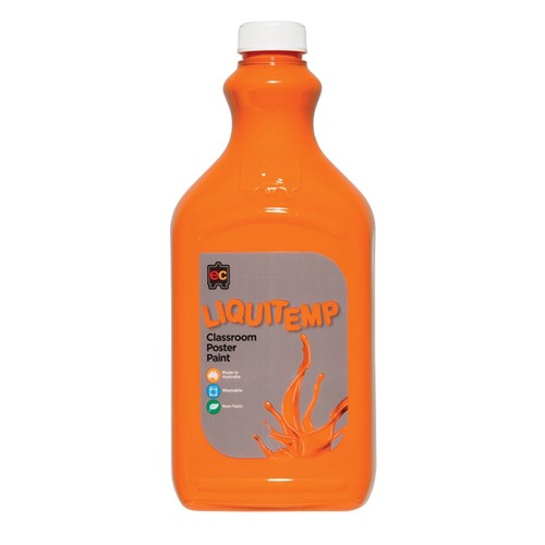 EC Liquitemp Classroom Poster Paint - Orange - 2 Litres