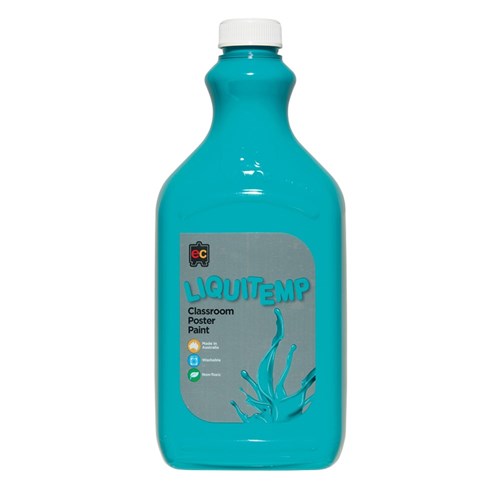 EC Liquitemp Classroom Poster Paint - Turquoise - 2 Litres