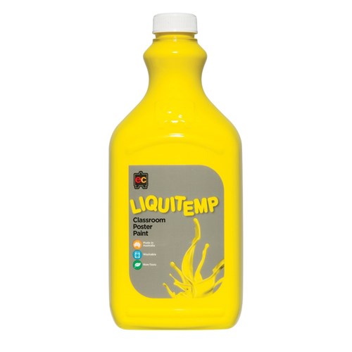 EC Liquitemp Classroom Poster Paint - Yellow - 2 Litres