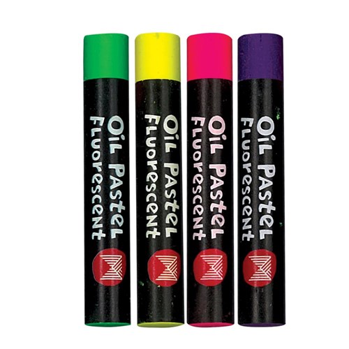 Micador Large Oil Pastels - Fluorescent - Pack of 12